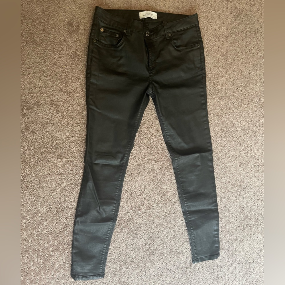 Pleather tight black pants
